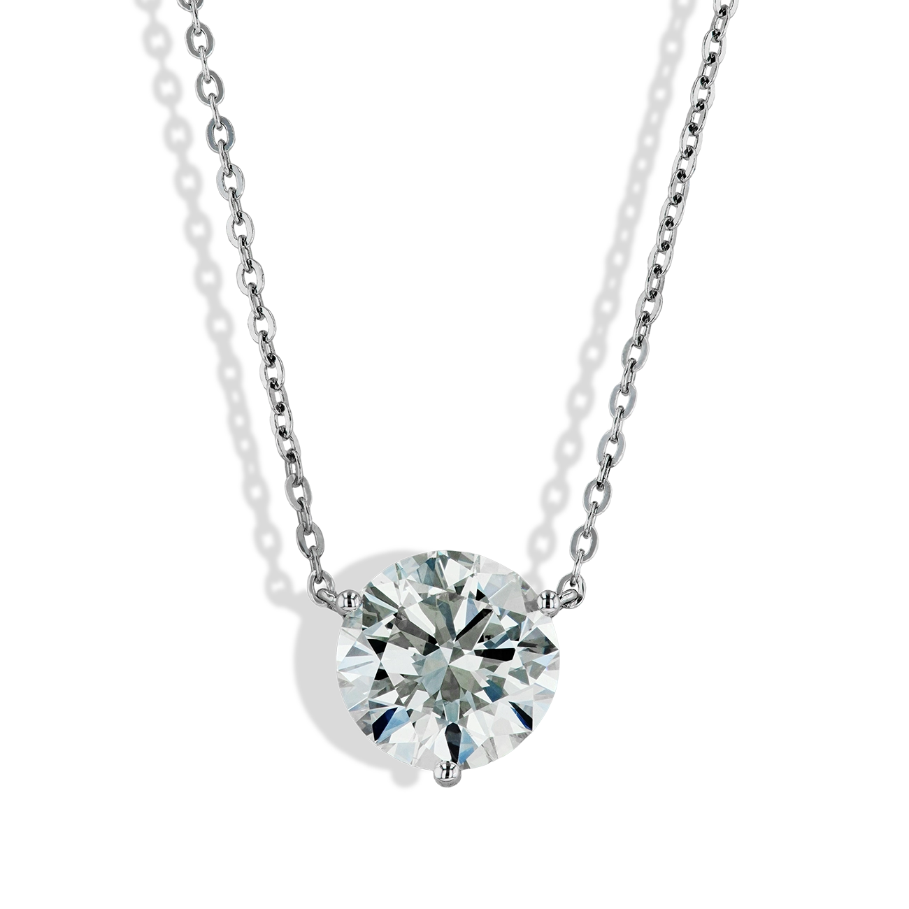 5 Carat Solitaire Pendant Necklace