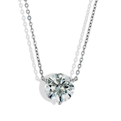 5 Carat Solitaire Pendant Necklace