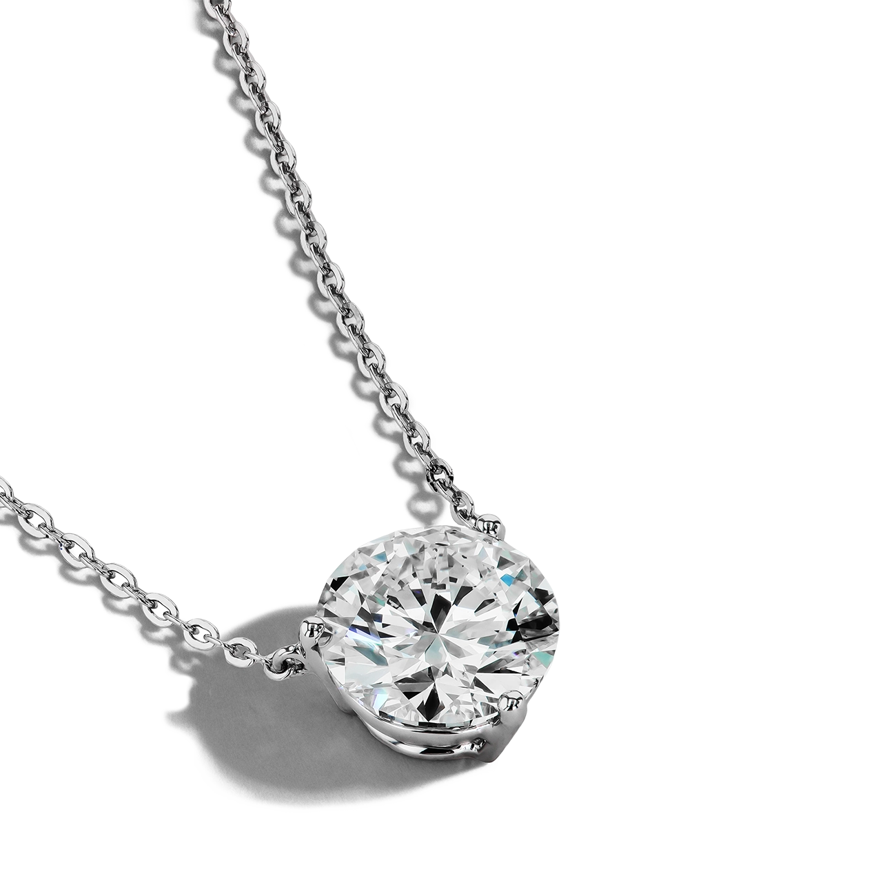 5 Carat Solitaire Pendant Necklace