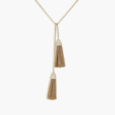 Diamond Tassel Drop Necklace - Private Label product