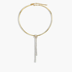 Diamond Cascade Collar Necklace