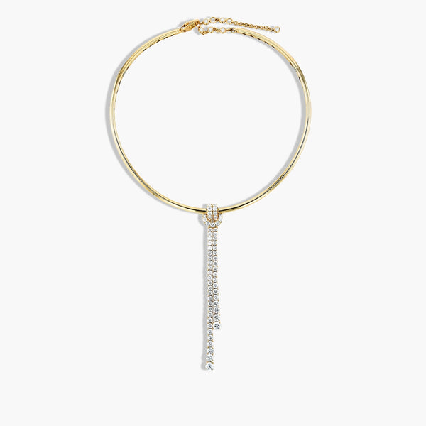 Diamond Cascade Collar Necklace