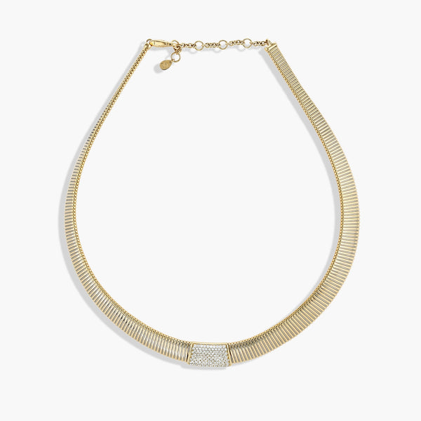 Diamond Station Collar Necklace
