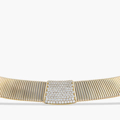 Diamond Station Collar Necklace