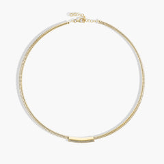 Diamond Pavé Station Collar Necklace