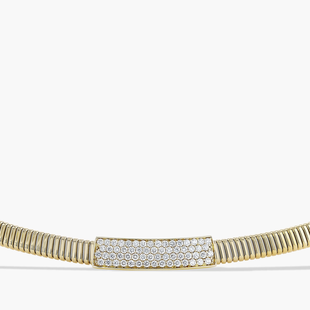 Diamond Pavé Station Collar Necklace