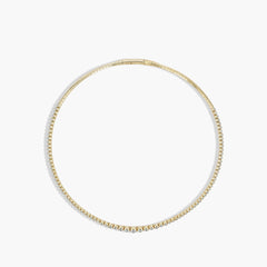 3 Carat Graduated Diamond Bezel Set Collar Necklace