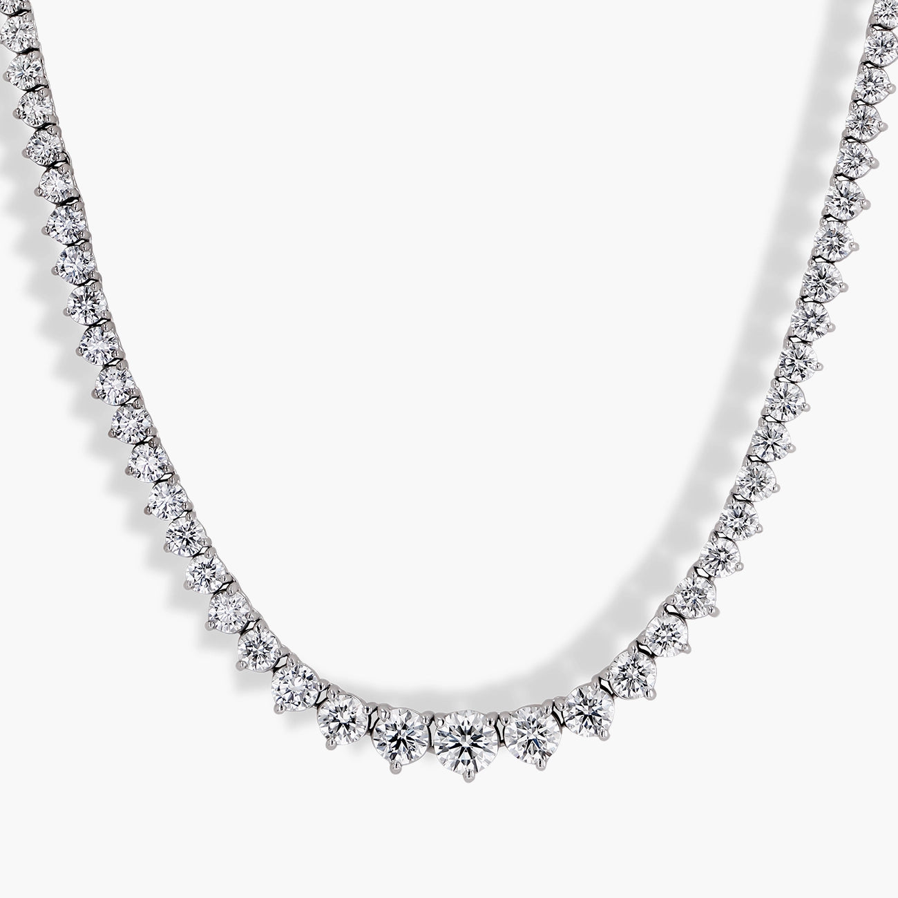 13 Carat Graduated Diamond Riviera Necklace