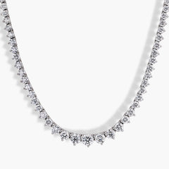 13 Carat Graduated Diamond Riviera Necklace