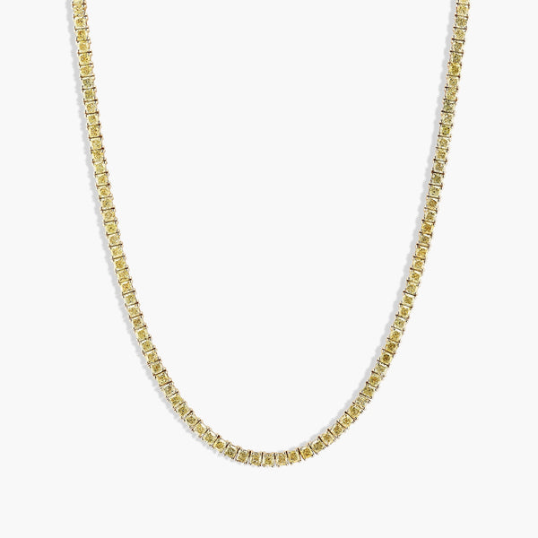 18 Carat Yellow Diamond Tennis Necklace
