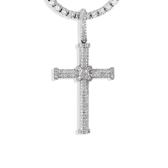 Custom Large Bail Diamond Cross Pendant