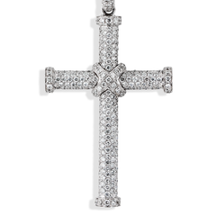 Custom Large Bail Diamond Cross Pendant