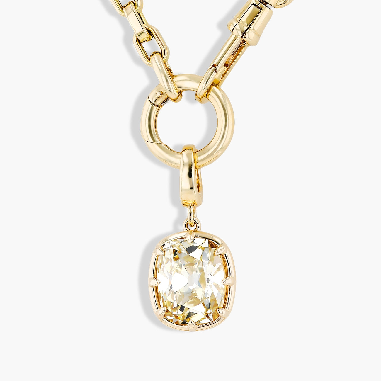 3.52 Carat Old Miner Diamond Charm Clip