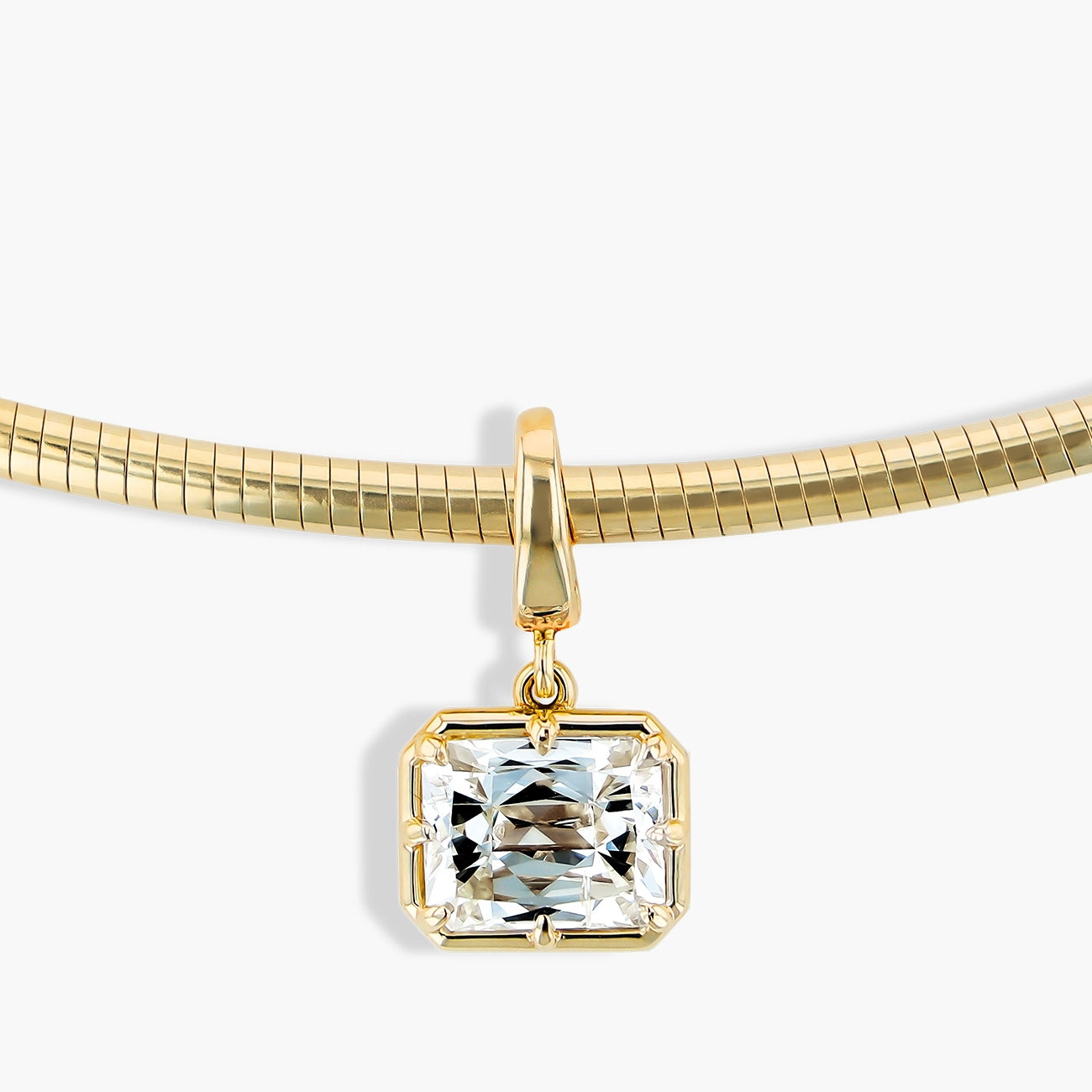 2 Carat Radiant Diamond Diamond Charm Clip