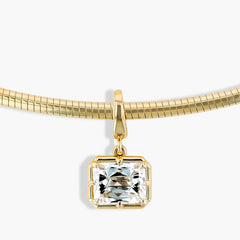 2 Carat Radiant Diamond Diamond Charm Clip