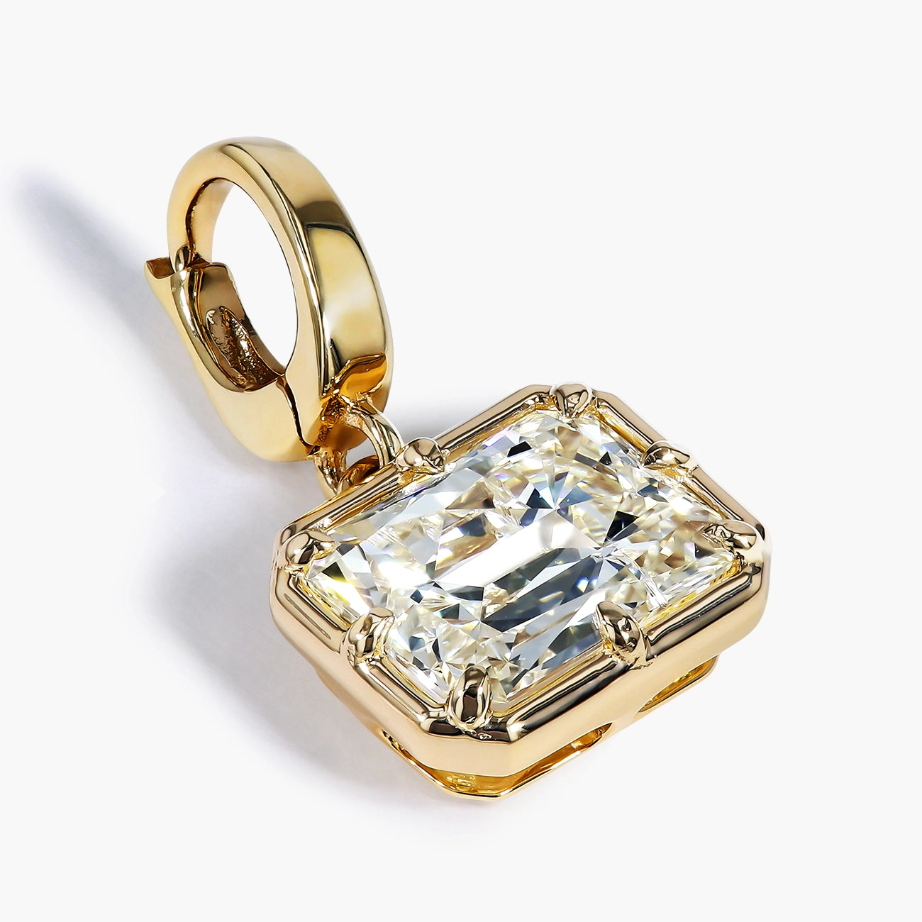 2 Carat Radiant Diamond Diamond Charm Clip