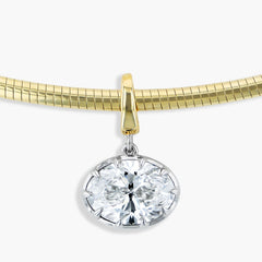 3 Carat Namibian Diamond Oval Diamond Charm Clip