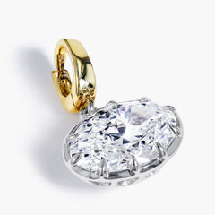 3 Carat Namibian Diamond Oval Diamond Charm Clip