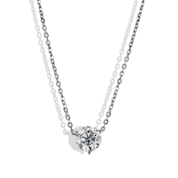 2 Carat Solitaire Pendant Necklace