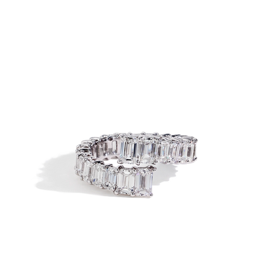 Emerald-Cut Diamond Bypass Ring - J.R.DUNN product