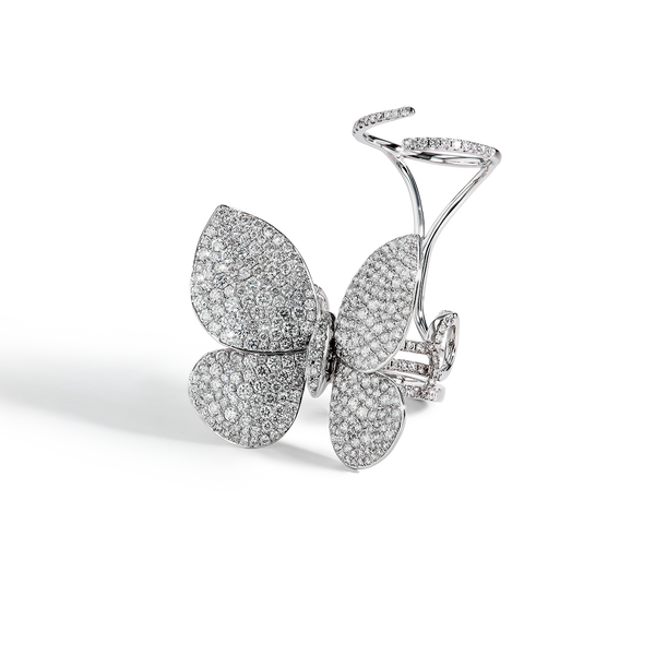 Pavé Diamond Small Butterfly Ring