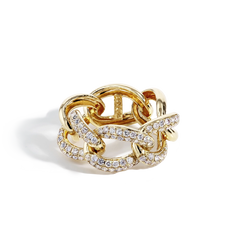 Pavé Diamond Link Ring
