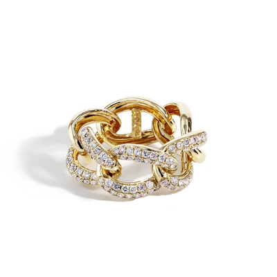 Pavé Diamond Link Ring - J.R.DUNN product