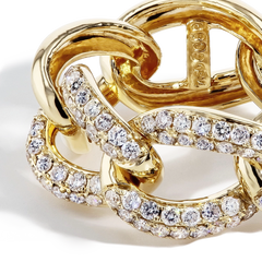 Pavé Diamond Link Ring