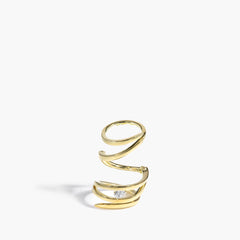 Pear-Diamond Twist Ring