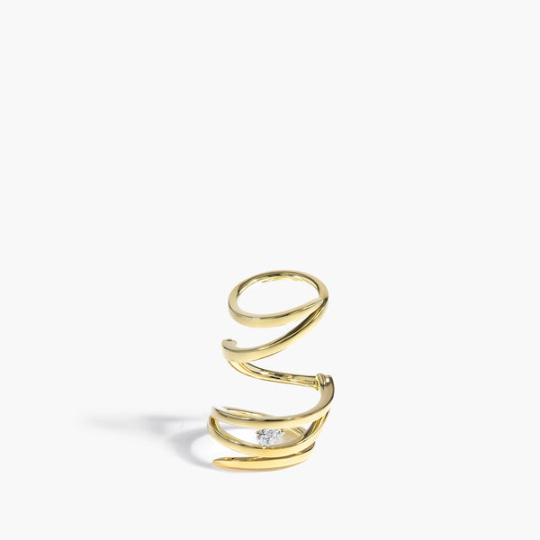 Pear-Diamond Twist Ring