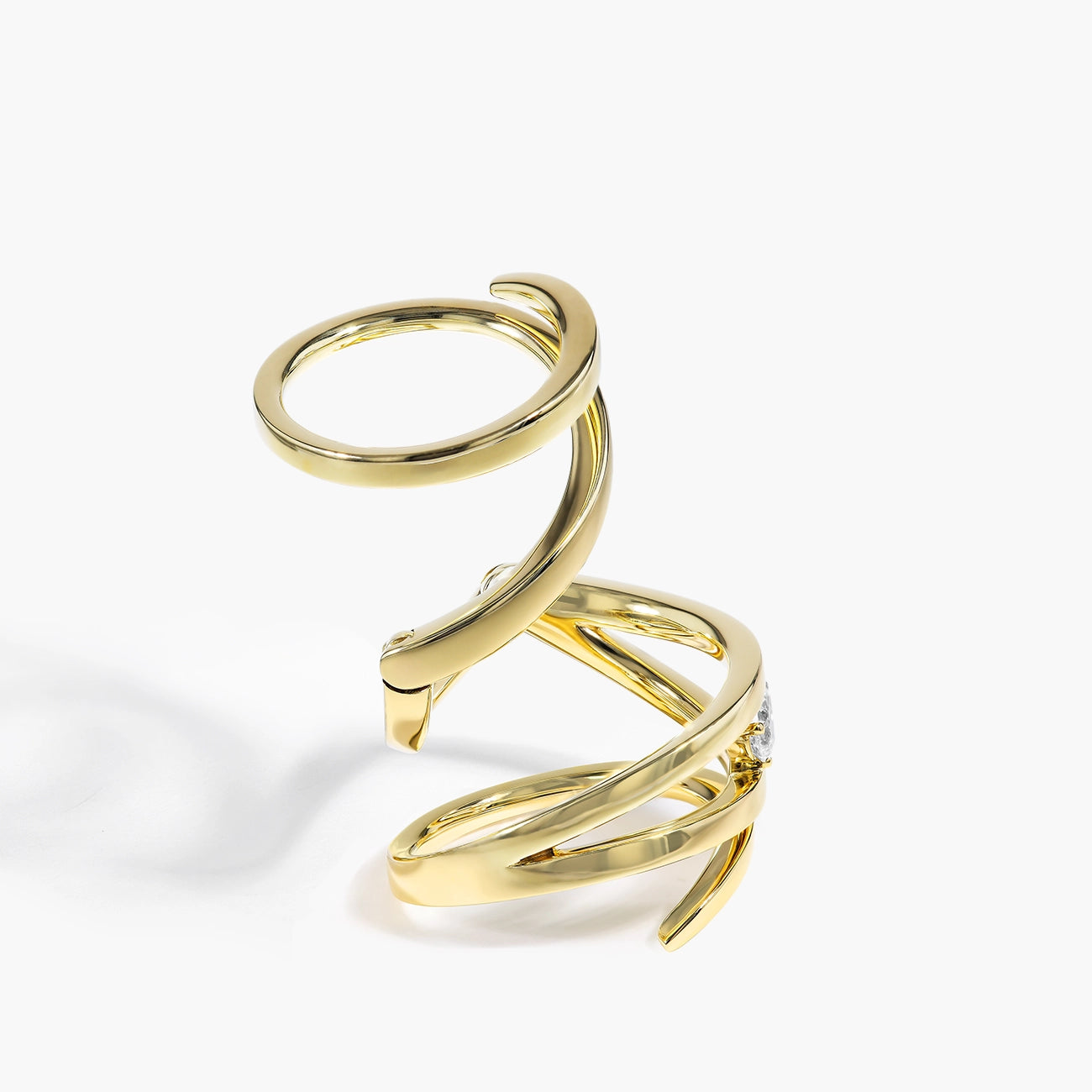 Pear-Diamond Twist Ring