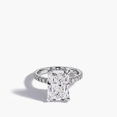 Robert Pelliccia Custom Radiant Diamond Engagement Ring Setting