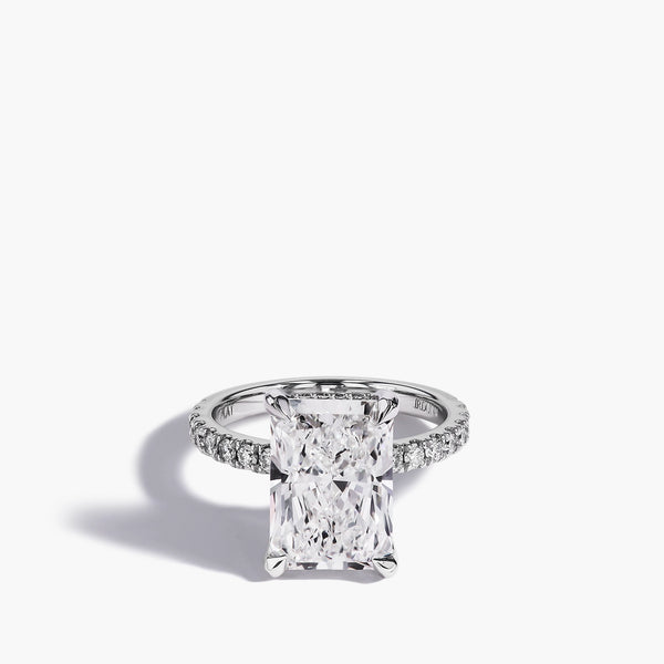 Robert Pelliccia Custom Radiant Diamond Engagement Ring Setting