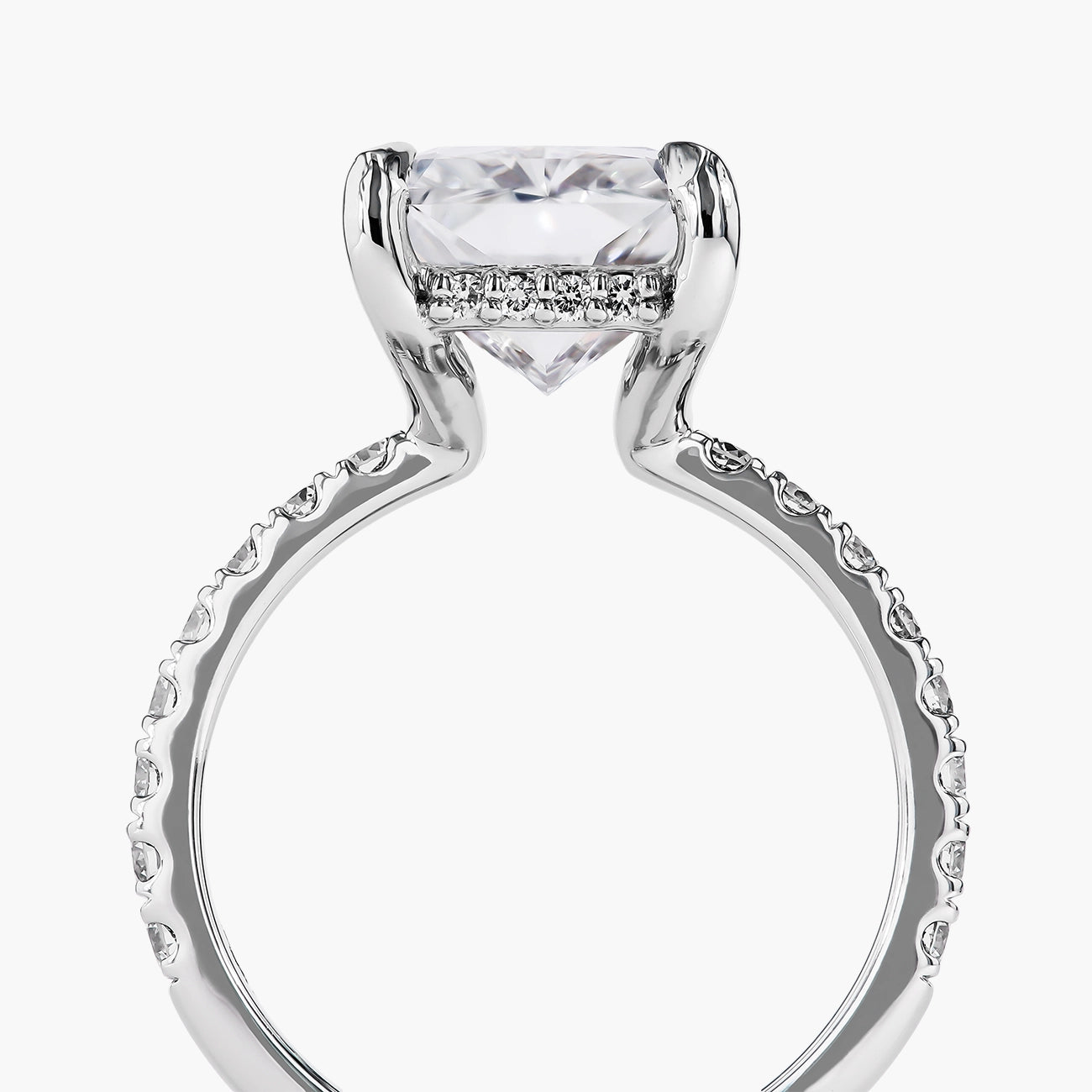 Robert Pelliccia Custom Radiant Diamond Engagement Ring Setting