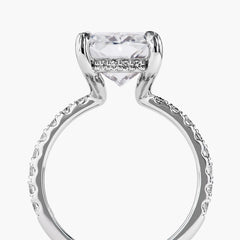 Robert Pelliccia Custom Radiant Diamond Engagement Ring Setting