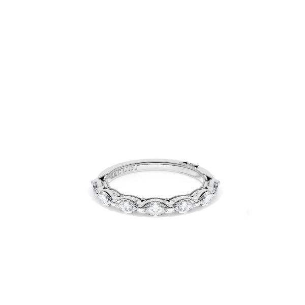 Tacori Sculpted Crescent Halfway Diamond Wedding Band