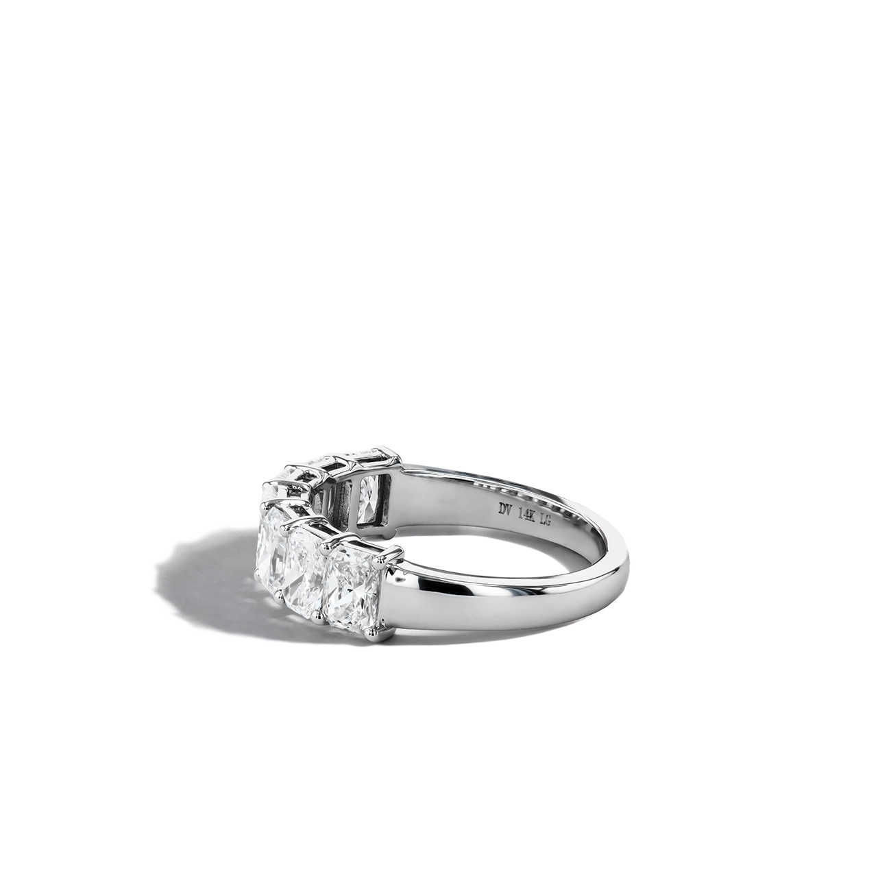 2 Carat Radiant-Cut Lab Diamond Band