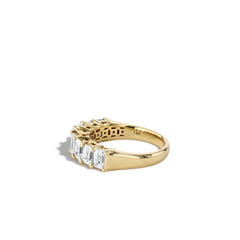 2 Carat Emerald Diamond Airline Band