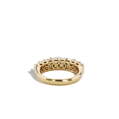 2 Carat Emerald Diamond Airline Band