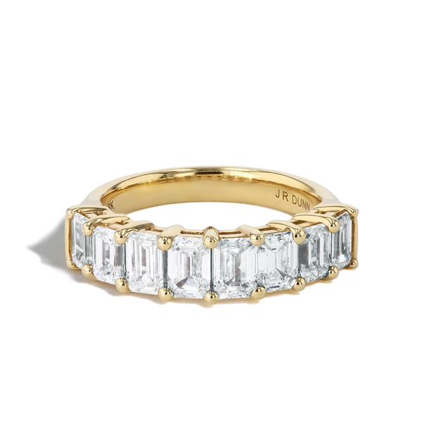 2 Carat Emerald Diamond Airline Band