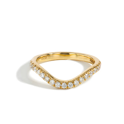 3/4 Diamond Curved Wedding Band - Private Label product