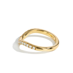 3/4 Diamond Curved Wedding Band