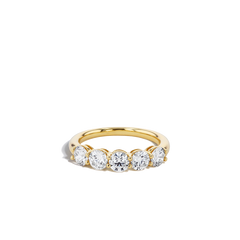 Shared Prong Diamond Wedding Band