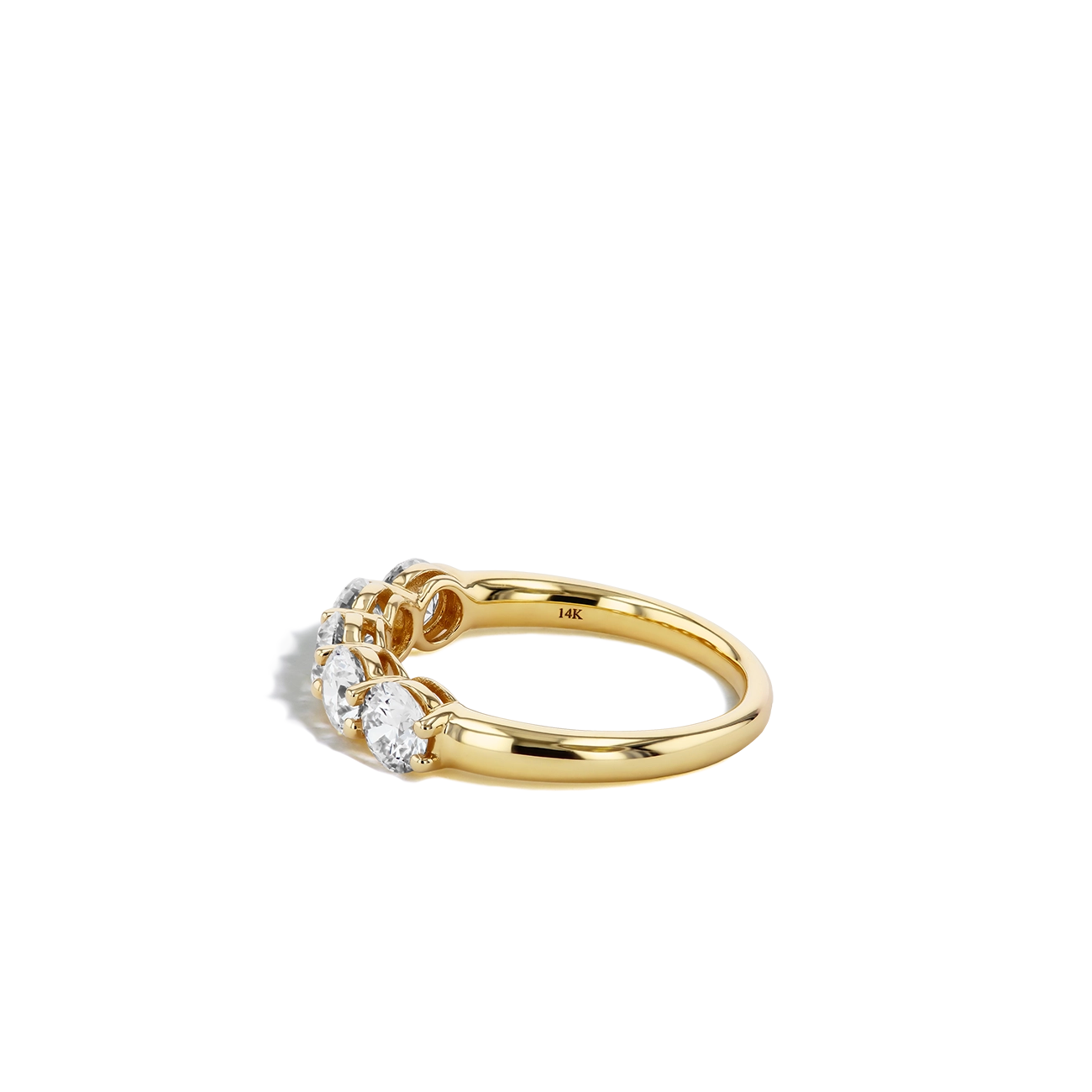 Shared Prong Diamond Wedding Band