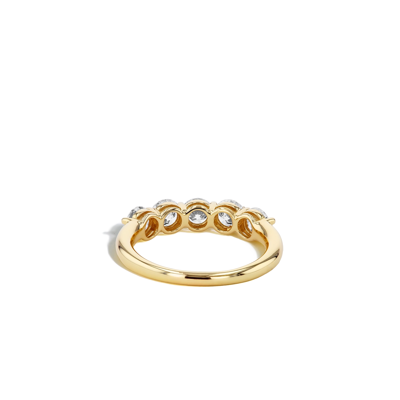 Shared Prong Diamond Wedding Band