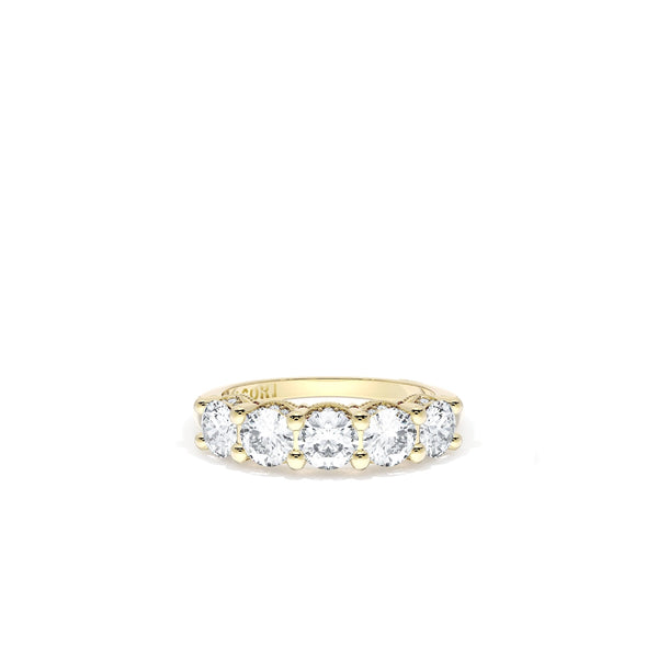 Tacori Crescent Royal T Gold 1/4 Diamond Wedding Band
