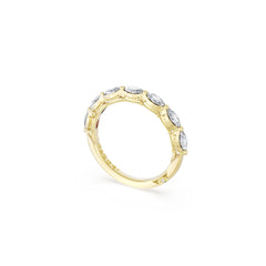 Tacori Sculpted Crescent Halfway Marquise Diamond Wedding Band