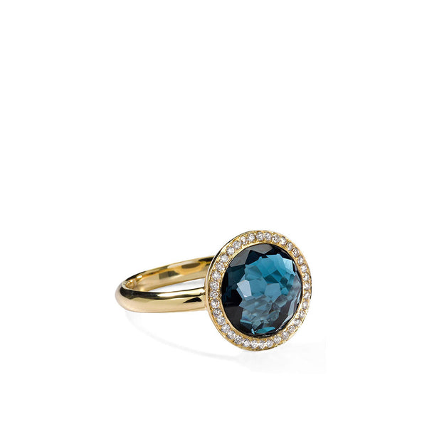 Ippolita Lollipop Small Blue Topaz Diamond Ring