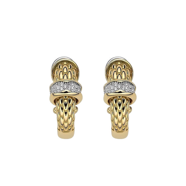 Fope Pavé Diamond Huggie Earrings