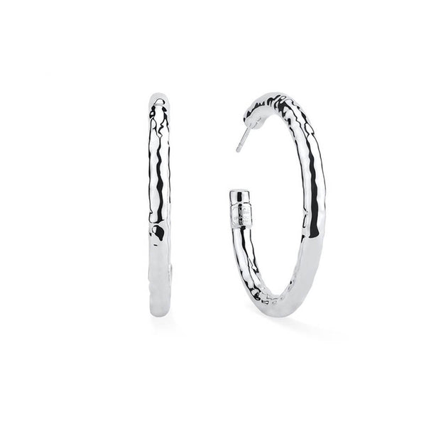 Ippolita Classico Medium Hammered Hoop Earrings